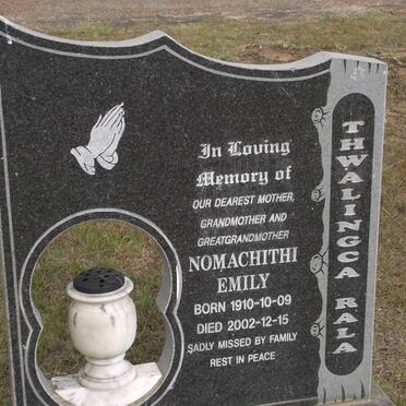 RALA Nomachithi Emily, Thwalingca 1910-2002