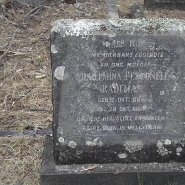 RADEMAN Wilhelmina Petronella 1884-1950