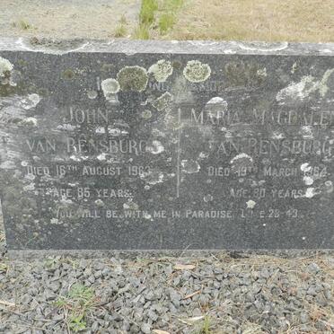 RENSBURG John, van -1963 &amp; Maria Magdalena -1964 