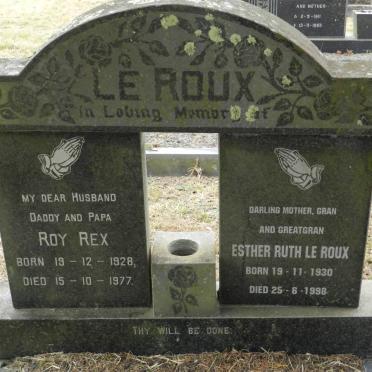 ROUX Roy Rex, le 1928-1977 &amp; Esther Ruth 1930-1998