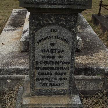 RUTHERFORD Martha -1933