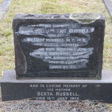 RUSSELL Peter William Tait -1946 :: RUSSELL Berta -1975