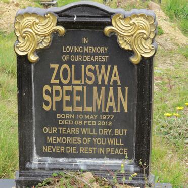 SPEELMAN Zoliswa 1977-2012