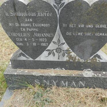 SNYMAN Cornelius Johannes 1923-1967