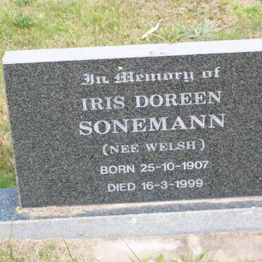 SONEMANN Iris Doreen nee WELSH 1907-1999