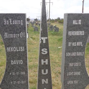TSHUNI Mxolisi David 1958-2011