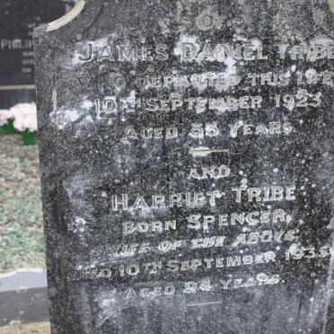 TRIBE James Daniel -1923 &amp; Harriet SPENCER -1935