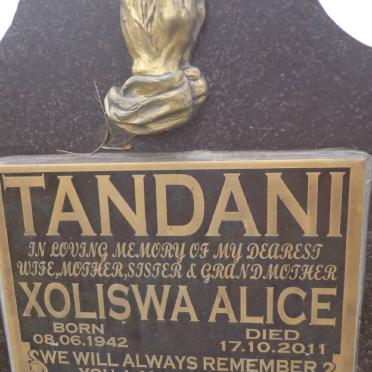 TANDANI Xoliswa Alice 1942-2011