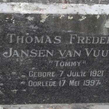 VUUREN Thomas Frederick, Jansen van 1921-1997