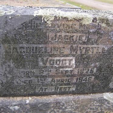 VOOGT Jacqueline Myrtle 1925-1946