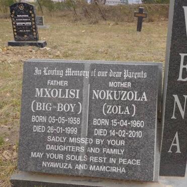 VENA Mxolisi 1958-1999 &amp; Nokuzola 1960-2000
