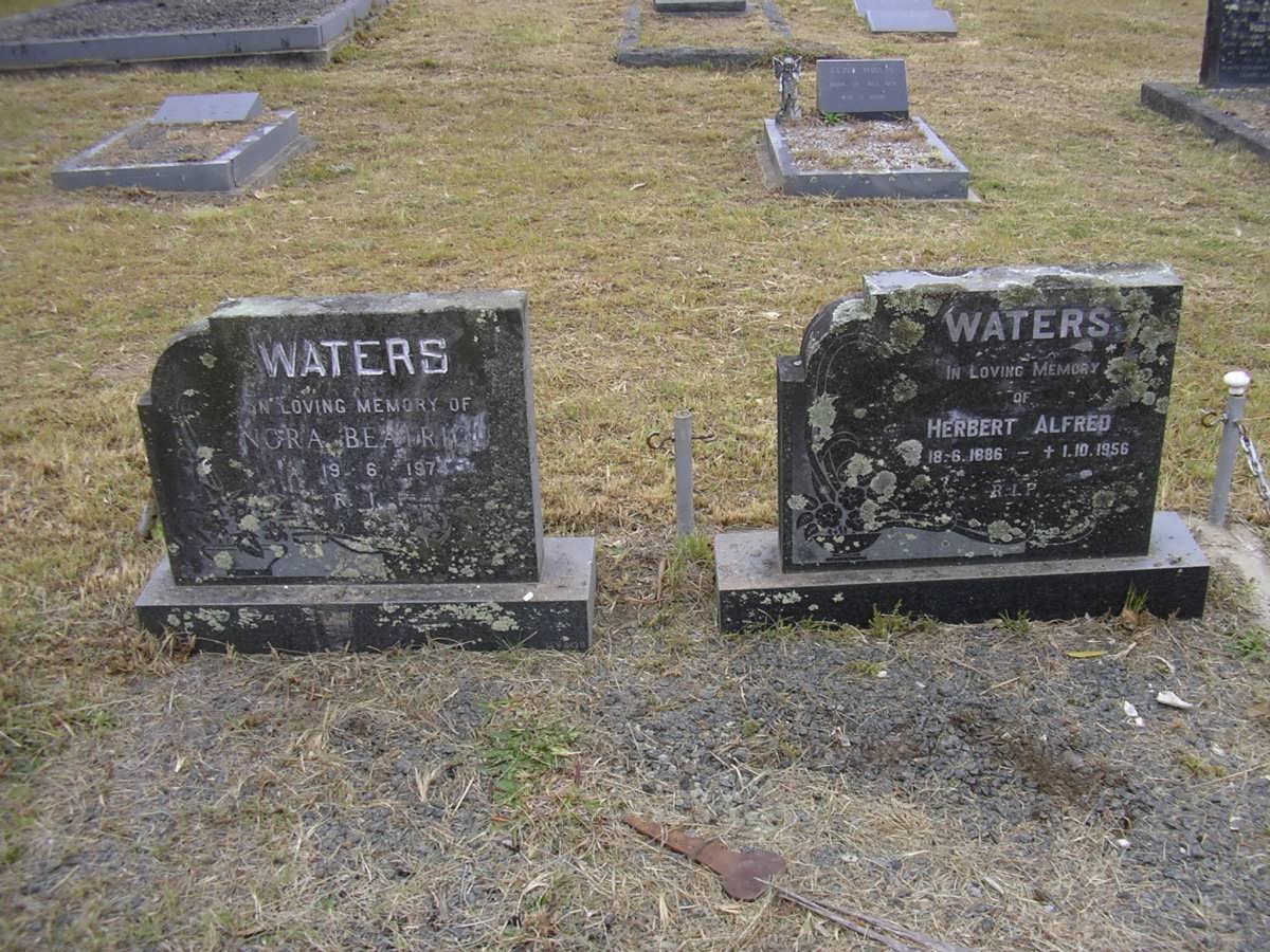 WATERS Herbert Alfred 1886-1956 &amp; Nora Beatrice -1974