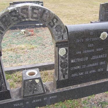 WESSELS Mattheus Johannes 1902-1976