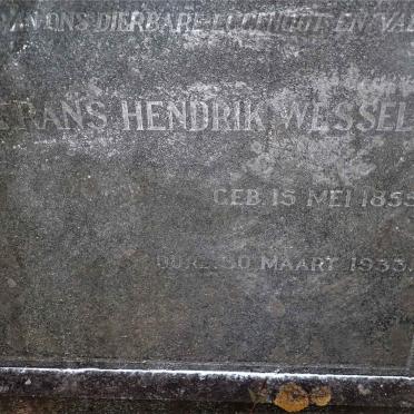 WESSELS Frans Hendrik 1855-1933 &amp; Machel Maria 1871-1947 :: WESSELS Frans Hendrik 1907-1942