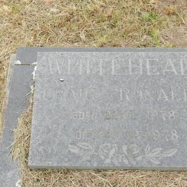 WHITEHEAD Craig Ronald 1978-1978