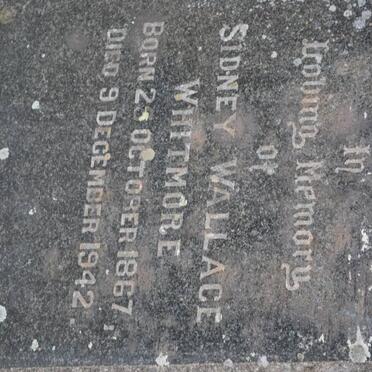 WHITMORE Sidney Wallace 1867-1942