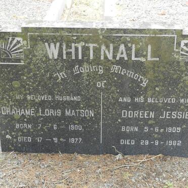 WHITTNALL Grahame Loris Matson 1900-1977 &amp;  Doreen Jessie 1905-1982