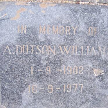 WILLIAMS A. Dutson 1902-1977