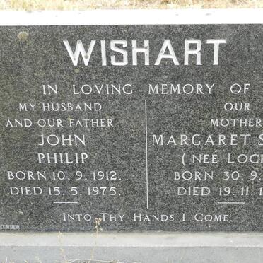 WISHART John Philip 1912-1975 &amp; Margaret Smith LOCKE 1916-1992