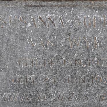 WYK Susanna Sophia, van 1932-1937