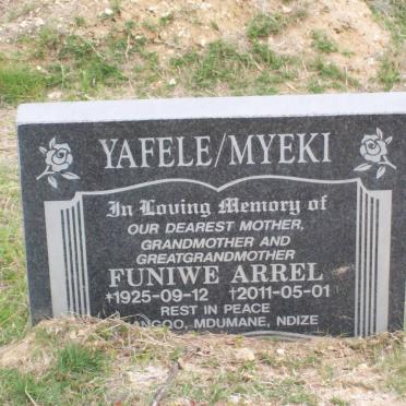 YAFELE Funiwe Arrel nee MYEKI 1925-2011