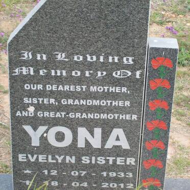 YONA Evelyn Sister 1933-2012