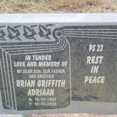 ? Brian Griffith Adriaan 1951-2008
