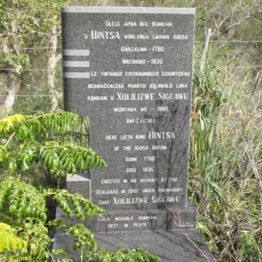 Eastern Cape, GATYANA district, Qhingqala, King Hintsa's grave