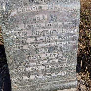 LOTZ Martin Roderick 1937-1944 :: LOTZ Gary 1941-1941