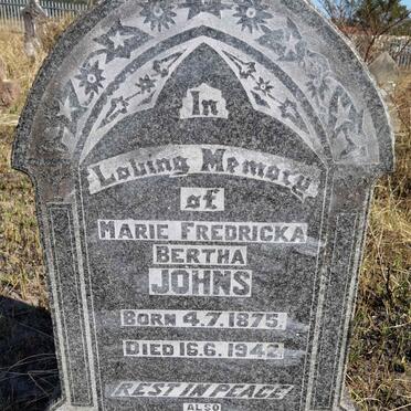 JOHNS Henry 1865-1954 &amp; Marie Fredricka Bertha 1875-1942