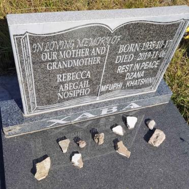 XABA Rebecca Abegail Nosipho 1935-2019