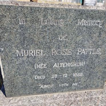 PATTLE Muriel Rose nee ALTENKIRCH -1958