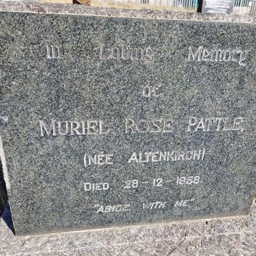 PATTLE Muriel Rose nee ALTENKIRCH -1958