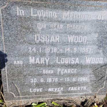 WOOD Oscar 1878-1957 &amp; Mary Louisa PEARCE 1875-1961