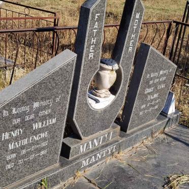 MANTYI Henry William Matolengwe 1922-1965 &amp; Grace Lena Tenjiwe 1927-1990