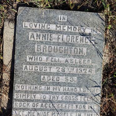 BROUGHTON Annie Florence -1924