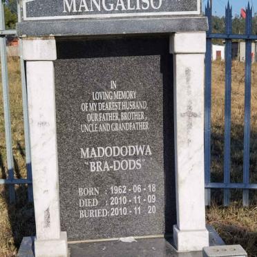 MANGALISO Madododwa 1962-2010