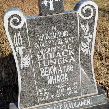 BEKWA Euback Funeka nee MHAGA 1932-2012