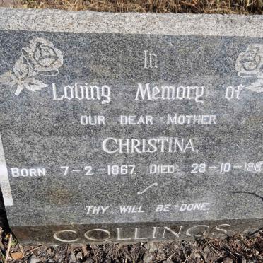 COLLINGS Christina 1867-1956