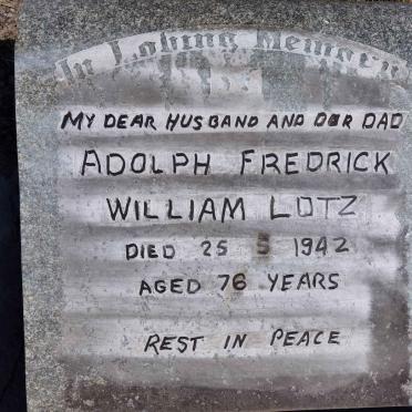 LOTZ Adolph Fredrick William -1942