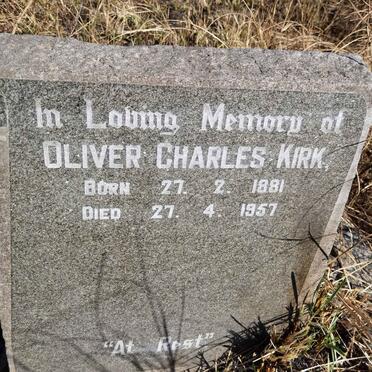 KIRK Oliver Charles 1881-1957