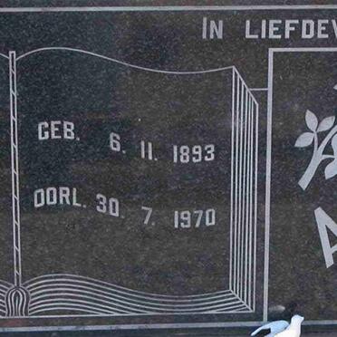 ALLERS Nicholaas Jacobus 1893-1970 &amp; Jacomina Aletta  WAIT 1895-1960