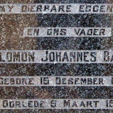 BARLOW Solomon Johannes 1888-1959 &amp; Johanna Magaretha GERBER 1882-1976