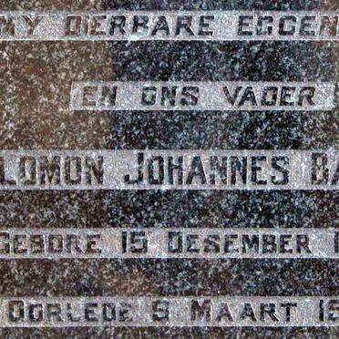 BARLOW Solomon Johannes 1888-1959 &amp; Johanna Magaretha GERBER 1882-1976