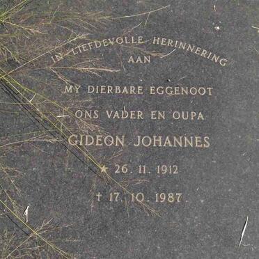 BOTHA  Gideon Johannes 1912-1987