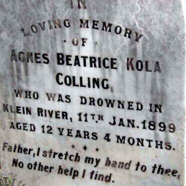 COLLING Agnes Beatrice Kola -1899