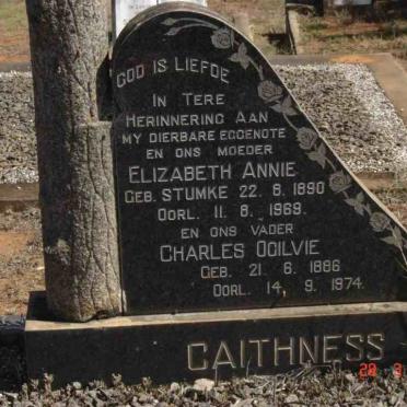 CAITHNESS Charles Ogilvie 1886-1974 &amp; Elizabeth Annie STUMKE 1890-1969