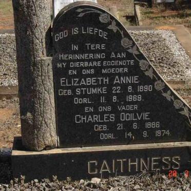 CAITHNESS Charles Ogilvie 1886-1974 &amp; Elizabeth Annie STUMKE 1890-1969