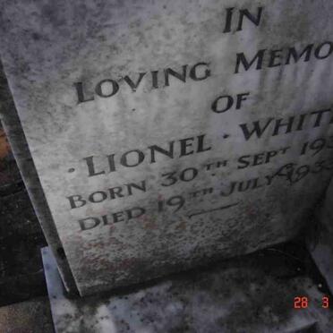 WHITE Lionel 1931-1933