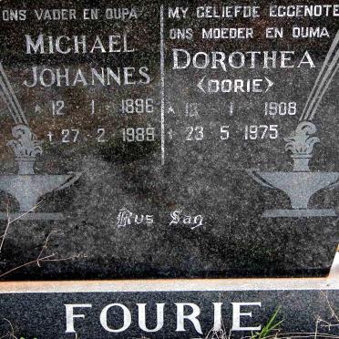 FOURIE Michael Johannes 1896-1989 &amp; Dorothea 1908-1975